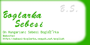 boglarka sebesi business card